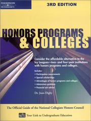 Cover of: Honors programs & colleges: the official guide of the National Collegiate Honors Council