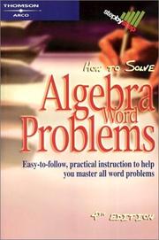 Cover of: How to solve algebra word problems by William A. Nardi, William A. Nardi