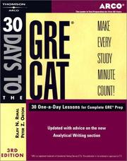 Cover of: 30 Daysto GRE CAT, 3rd ed | Arco