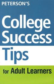 Cover of: College Success Tips for Adult Learners