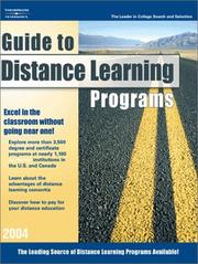 Cover of: Distance Learning Programs 2004 by Peterson's