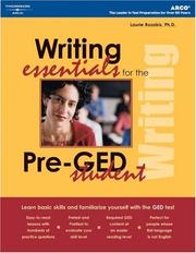 Cover of: Writing Essentials for the Pre-GED Student, 1st ed (Essentials for the Pre-GED Student)