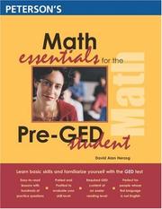 Cover of: Math essentials for the pre-GED student