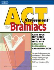Cover of: ACT Assessment for brainiacs by Stewart, Mark A.
