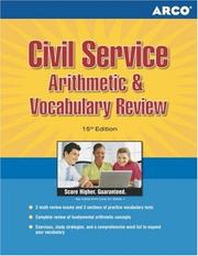 Cover of: Civil Service Arithmetic & Vocabulary, 15th edition by Haller, & Stein Erdsneker