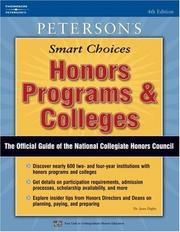 Cover of: Honor Programs & Colleges by Joan Digby