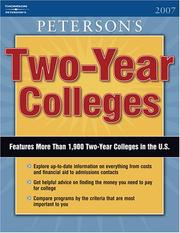 Cover of: Undergraduate Guide: Two-Year Colleges 2007 (Peterson's Two Year Colleges)