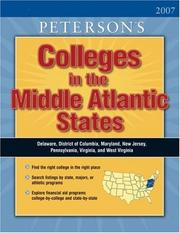 Cover of: Regional Guide: Middle Atlantic 2007 (Peterson's Colleges in the Middle Atlantic States)