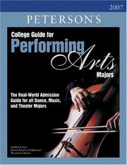 Cover of: Coll Gd Perform Arts Majors 2007 4th ed