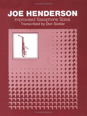 Cover of: Joe Henderson: Improvised Sax Solos
