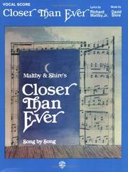 Cover of: Closer Than Ever: Vocal Score
