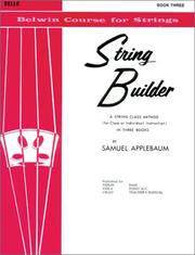 String Builder V3 Cello (Belwin Course for Strings) by Samuel Applebaum