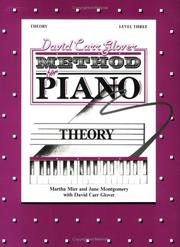 Cover of: David Carr Glover Method for Piano / Theory, Level 3" by 