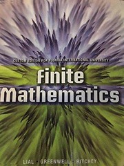 Cover of: Finite Mathematics: Custom Edition for Florida International University