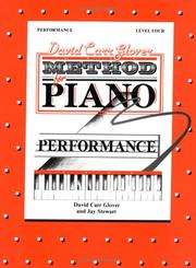 Cover of: David Car Glover Method for Piano / Performance / Lev by David Carr Glover