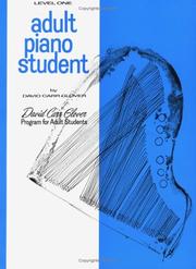 Cover of: Adult Piano Student / Level 1 by David Carr Glover