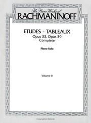 Cover of: Rachmaninoff Etudes (Belwin Edition)
