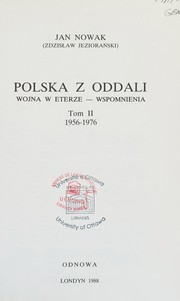 Cover of: Polska z oddali: wojna w eterze-wspomnienia Tom II 1956-1976