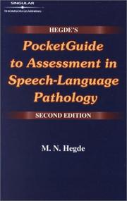 Cover of: Hegde's Pocketguide to Assessment in Speech-Language Pathology by M. N. Hegde