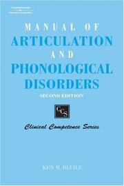 Cover of: Manual of Articulation and Phonological Disorders | 