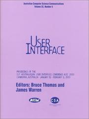 Cover of: First Australasian User Interface Conference, Auic 2000: 31 January-3February 2000 Canberra, Australia  by A. C. T.) Australasian User Interface Conference 2000 (Canberra