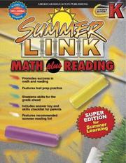 Cover of: Summer Link Math plus Reading, Summer Before Kindergarten (Summer Link)