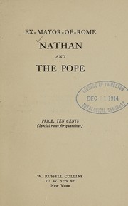 Cover of: Ex-mayor-of-Rome Nathan and the Pope