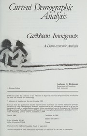 Cover of: Caribbean immigrants by Anthony H. Richmond