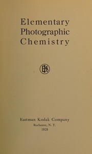 Cover of: Elementary photographic chemistry