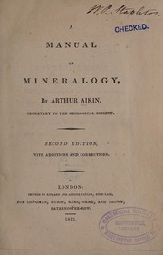 Cover of: A manual of mineralogy by Arthur Aikin