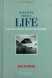 Cover of: Essays from a life: Scotland, Canada, Greenland, Denmark