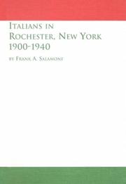 Cover of: Italians in Rochester, New York, 1900-1940