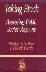 Cover of: Taking Stock: Assessing Public Sector Reforms (Canadian Centre for Management Development Series on Governance and Public Management)