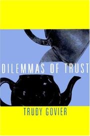 Cover of: Dilemmas of Trust