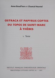 Cover of: Ostraca et Papyrus Coptes du Topos de Saint-Marc a Thebes