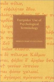 Cover of: Euripides' use of psychological terminology