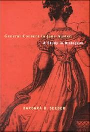 Cover of: General Consent in Jane Austen by Barbara K. Seeber