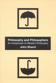 Cover of: Philosophy and Philosophers: An Introduction to Western Philosophy, revised edition