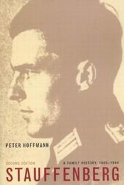 Cover of: Stauffenberg by Peter Hoffmann