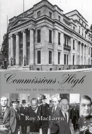 Cover of: Commissions High: Canada in London, 1870-1971