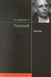 Cover of: Philosophy of Foucault (Continental European Philosophy Series) by Todd May