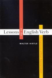 Cover of: Lessons on the English Verb: No Expression Without Representation