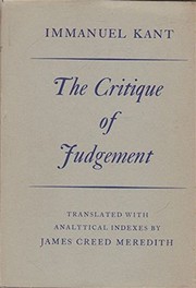 Cover of: Critique of Judgement
