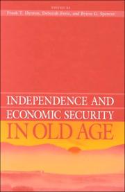Cover of: Independence & economic security in old age