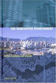 Cover of: The Vancouver achievement by John Punter
