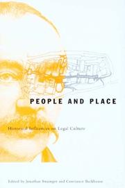Cover of: People and place by edited by Jonathan Swainger and Constance Backhouse.