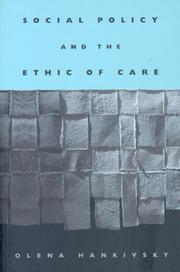 Cover of: Social policy and the ethic of care