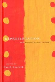 Cover of: Representation and Democratic Theory