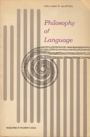 Cover of: Philosophy of Language (Foundations of Philosophy) by William P. Alston
