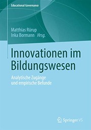 Cover of: Innovationen Im Bildungswesen: Analytische Zugänge und Empirische Befunde